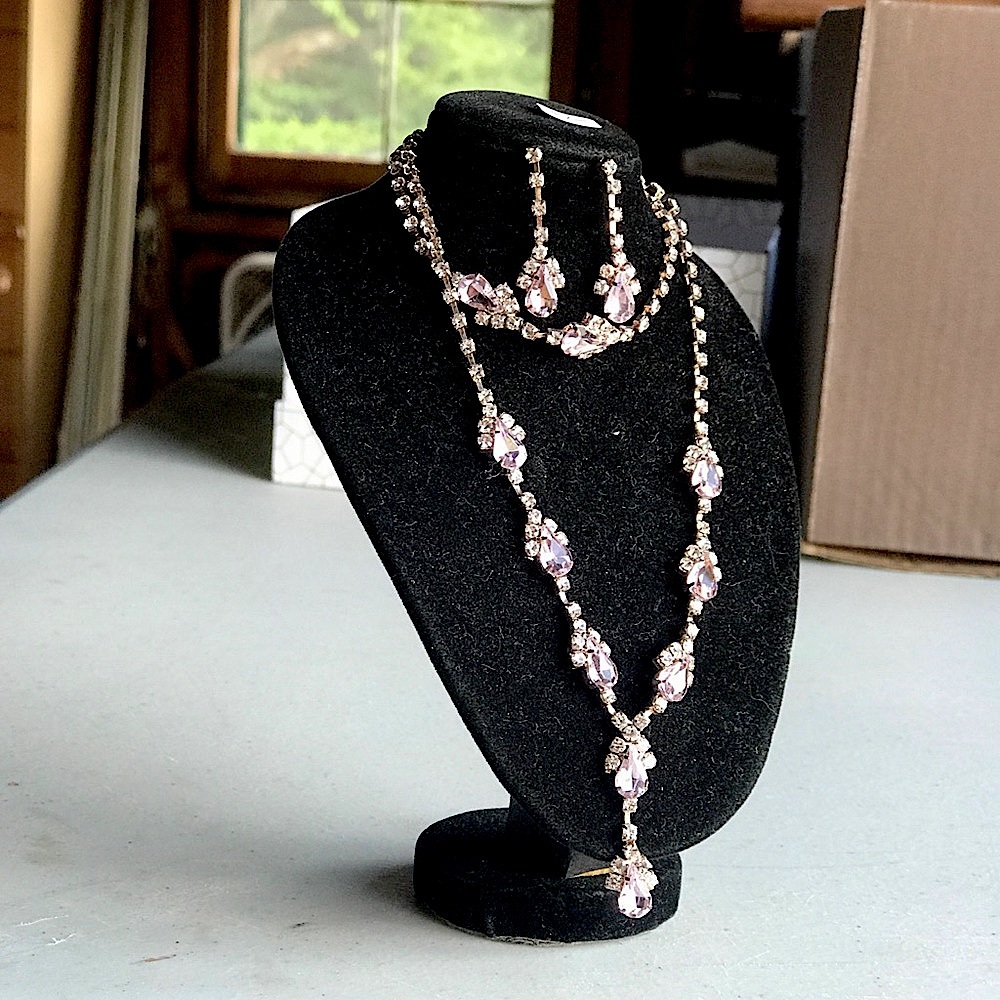 📦 3 for $50 Vintage Pink Rhinestone Set